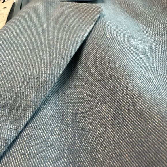 Alice + Olivia Denny‎ Blazer Linen Blend Chambray One Button Size 8 - Picture 13 of 14